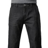 High-end fleece and thickened jeans, loose straight-leg men's autumn and winter pants, stretch middle-aged new winter warm dad pants Item Picture